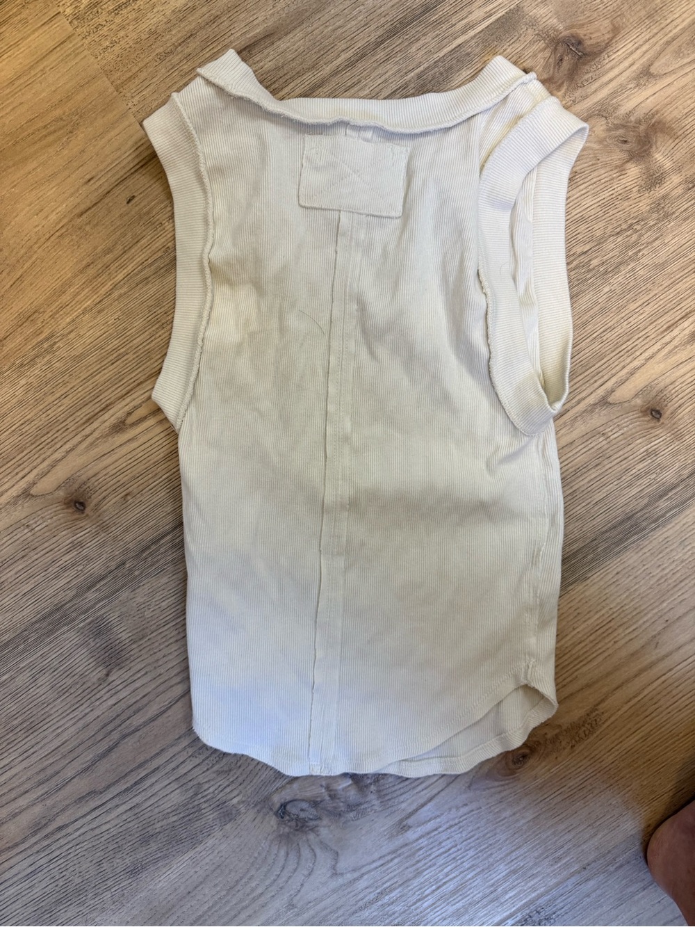 We The Free Cream Ribbed Tank Top - Picture 2 of 4